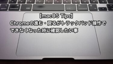 【macOS Tips】Chromeの進む・戻るがトラックパッド操作でできなくなった時に確認したい事